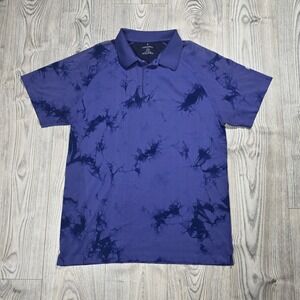 Fabletics Training Day Polo - Blue Indigo Dye - Size Large